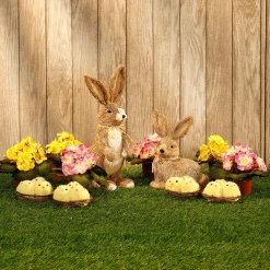 Conejo De Pascua Decorativo, Marrón, 40 Cm De Altura