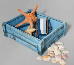 Conjunto De Cajas De Madera, Color Azul Claro