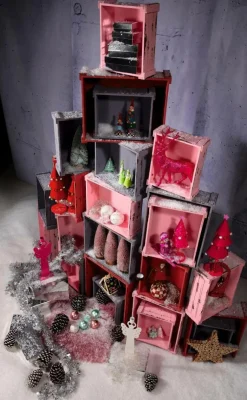 Conjunto De Cajas De Madera, Rojo