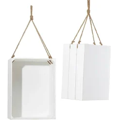Conjunto De Cajas De Madera, 2 Piezas 43/48 Cm Blanco