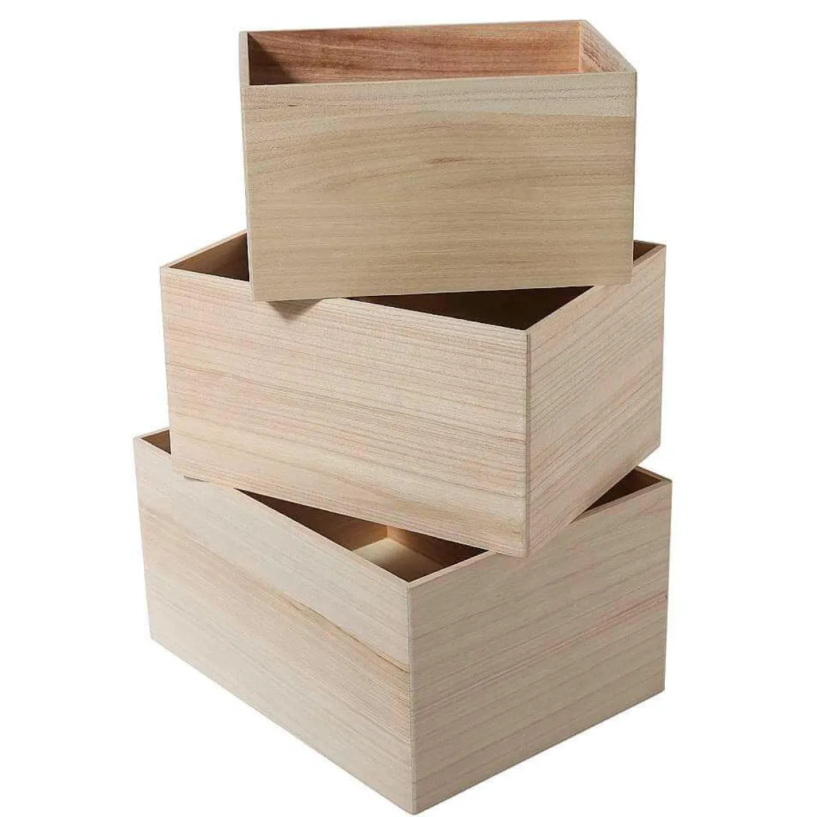 Conjunto De Cajas De Madera Rectangular 3 Piezas