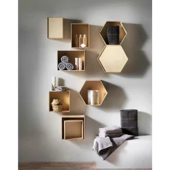 Conjunto De Cajas De Madera Cuadrado 3 Piezas