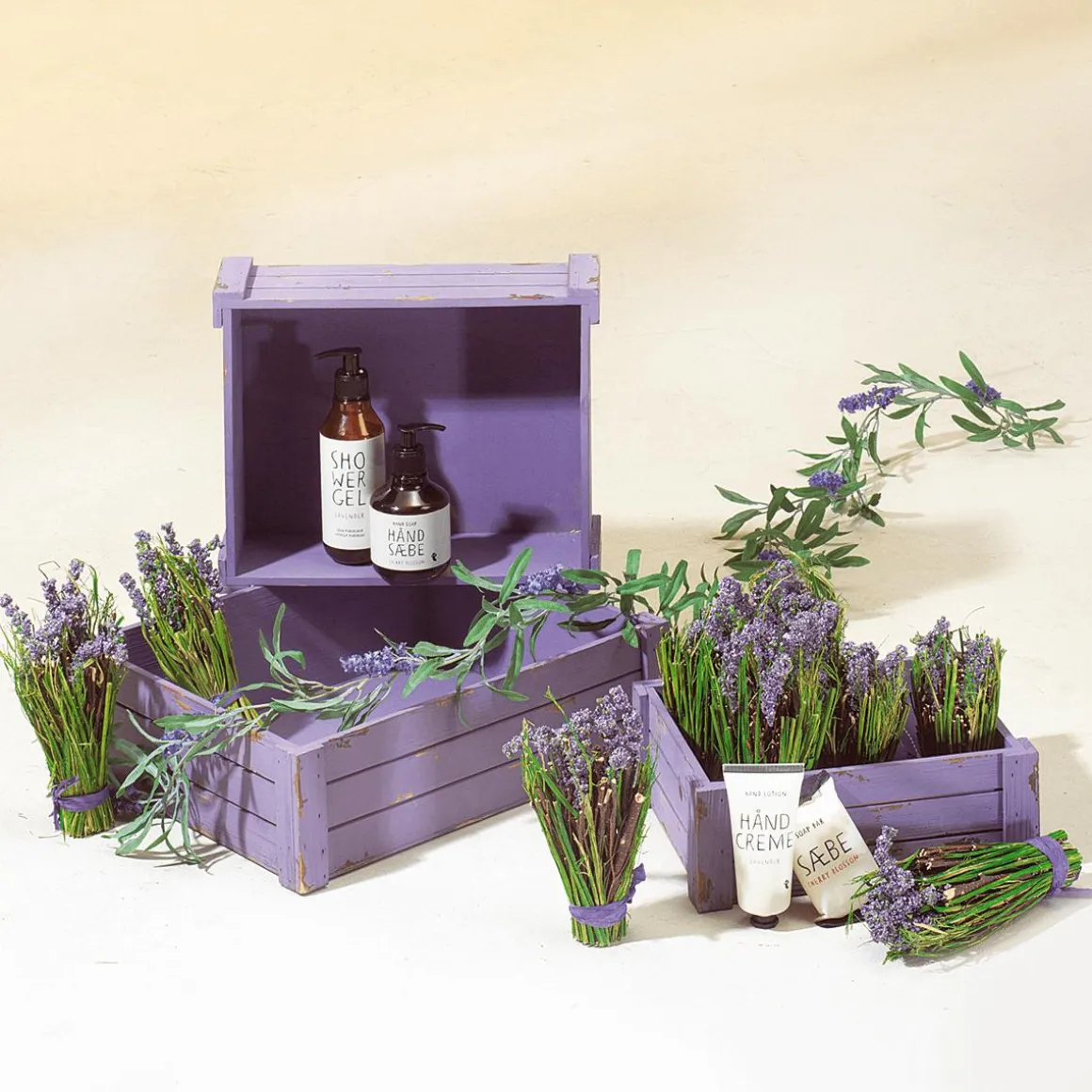 Conjunto De Cajas De Madera, Lila