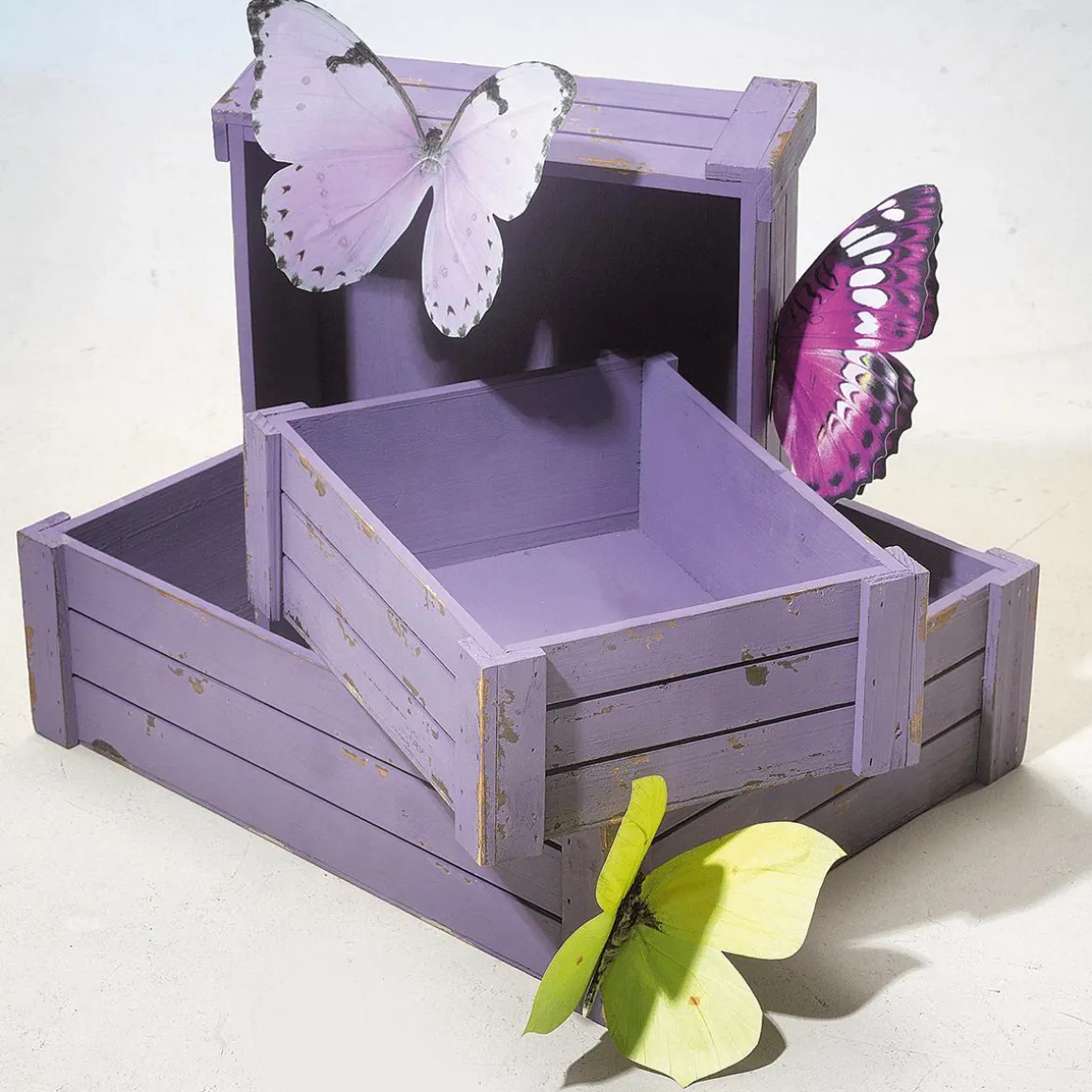 Conjunto De Cajas De Madera, Lila
