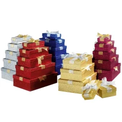 Conjunto De Cajas De Regalo Rojas, 5 Piezas