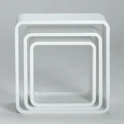 Conjunto De Estantes "Cubo" Color Blanco 3 Pz.