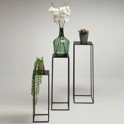 Conjunto De Mesas De Metal Blanco 3 Piezas