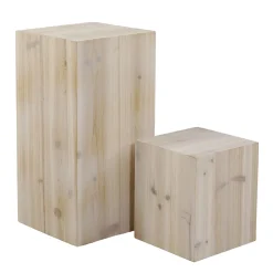 Conjunto De Minicolumnas De Madera Naturaleza