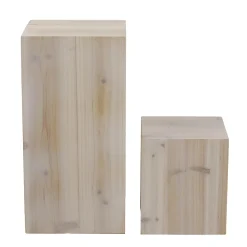 Conjunto De Minicolumnas De Madera Naturaleza
