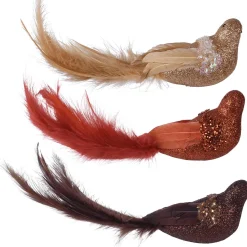 Conjunto Pájaro Artificial En Pinza 3 Piezas