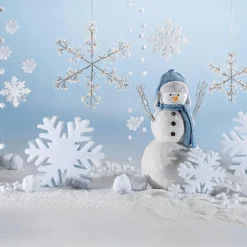 Copo De Nieve "cristal De Hielo" 3D 40 Cm Ø Blanco
