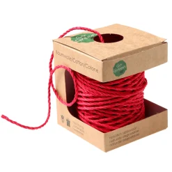 Cordón De Algodón Ecológico 3 Mm 30 M Rojo