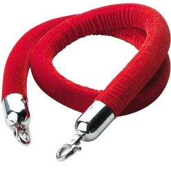 Cordón Para Postes De Barrera, 150 Cm De Longitud, Plateado/rojo