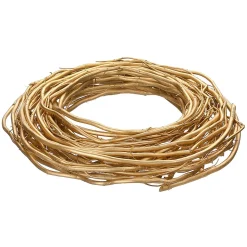 Corona De Puerta De Rama De Sauce Lacada En Oro 40 Cm