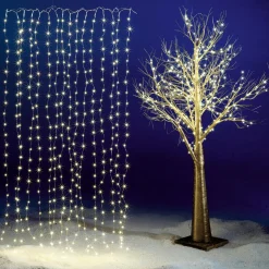Cortina De Luces LED Con Alambre Para Exteriores, 300 LED, 150 X 200 Cm