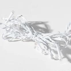 Cortina De Luces LED Parpadeante Para Exteriores, Anchura 100 Cm, Cable Blanco