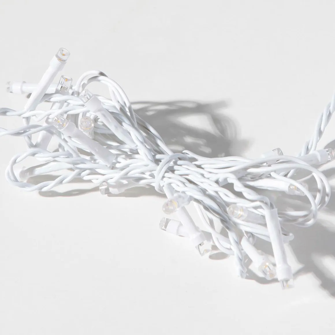 Cortina De Luces LED Parpadeante Para Exteriores, Anchura 100 Cm, Cable Blanco