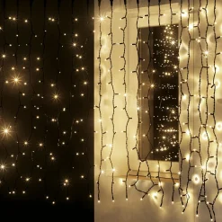 Cortina De Luz 200 X 80 Cm 160 LED IP44, Negra