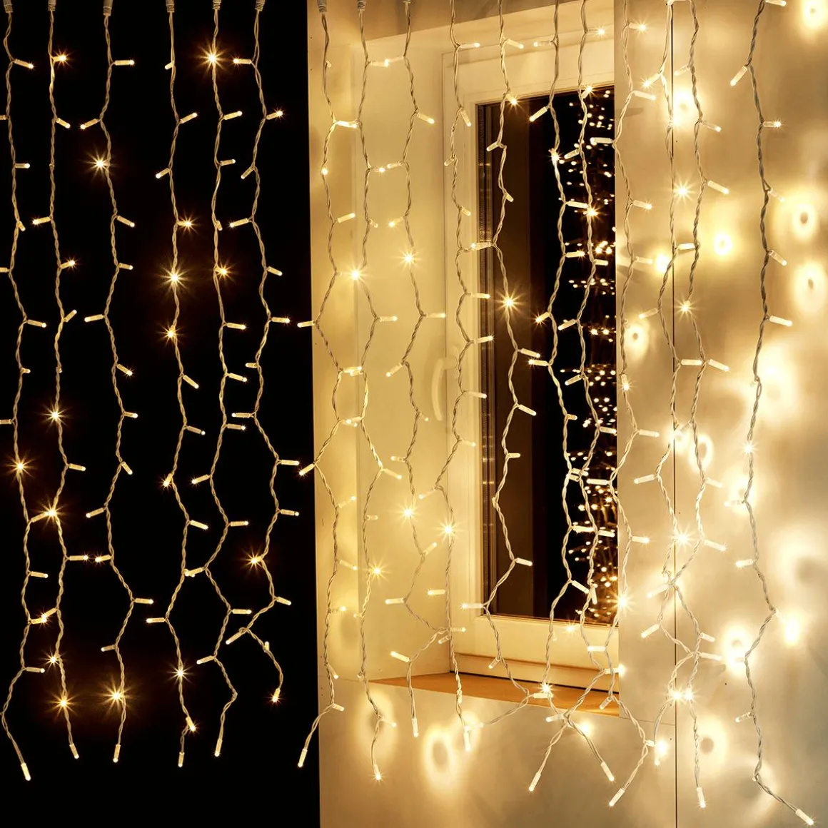 Cortina De Luz 200 X 80 Cm 160LED IP44, Blanco