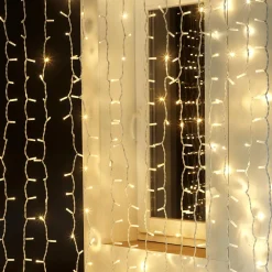 Cortina De Luz LED Profesional IP67, 900 Cm Sin Cable De Alimentación, Blanca