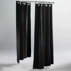 Cortina De Vestuario, Longitud 200 Cm, Poco Inflamable, Negro