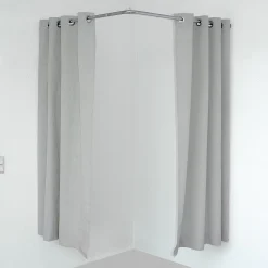 Cortina Esquinera Para Cubículos, 200 Cm De Largo, Gris