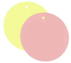 Círculo De Panel Decorativo De 50 Cm Ø Rosa/amarillo Pastelero