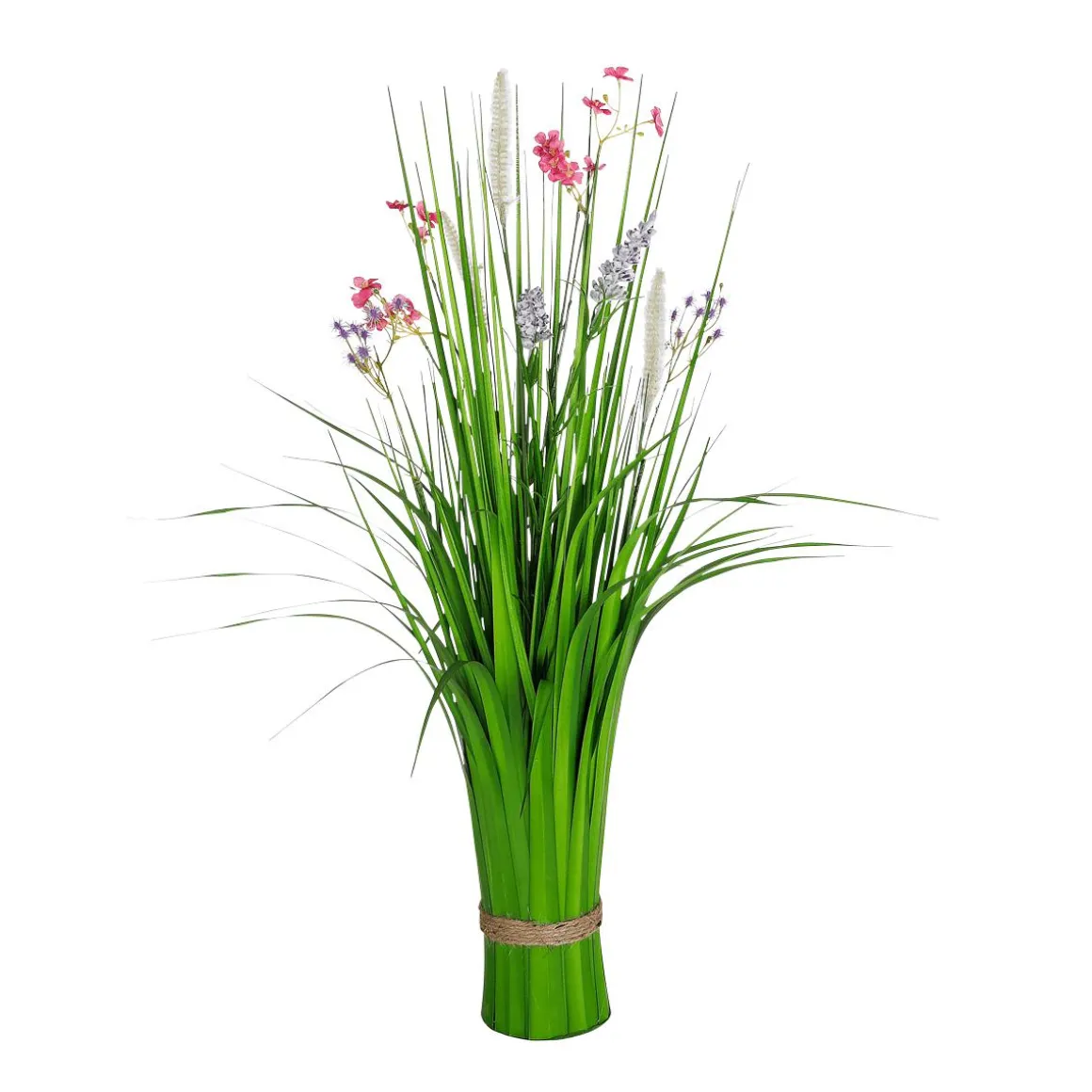 Césped Artificial Decorativo Con Flores Rosas 65 Cm
