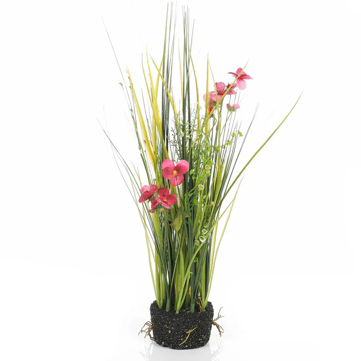 Césped Decorativo Con Pensamientos 48 Cm Rosa