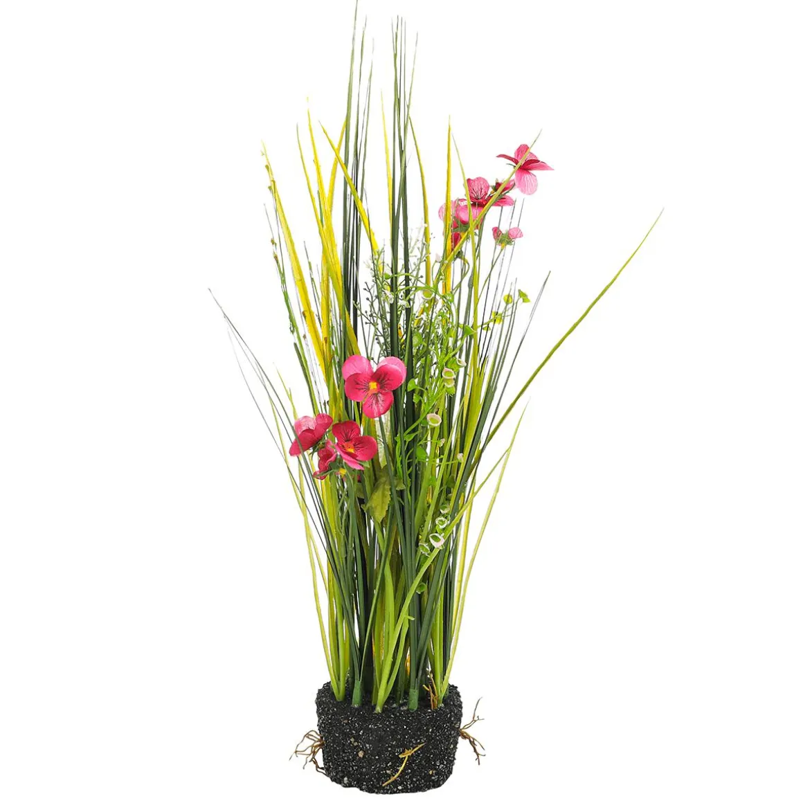 Césped Decorativo Con Pensamientos 48 Cm Rosa