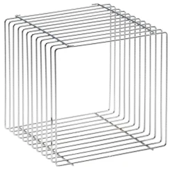 Cubo De Celosía 40 X 40 Cm Plata