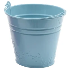 Cubo De Metal Azul Vintage Galvanizado 11 Cm