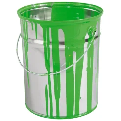Cubo De Pintura Decorativa De 23 Cm De Alto, Verde