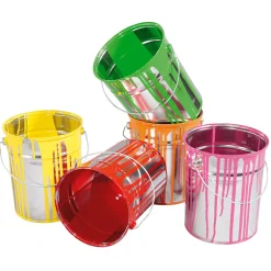 Cubo De Pintura Decorativa De 23 Cm De Alto, Verde