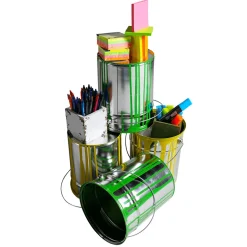 Cubo De Pintura Decorativa De 23 Cm De Alto, Verde