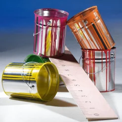 Cubo De Pintura Decorativa De 23 Cm De Alto, Amarillo