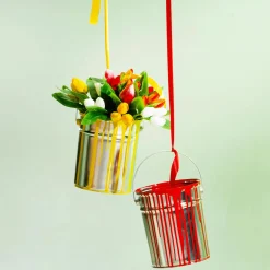Cubo De Pintura Decorativa De 23 Cm De Alto, Amarillo