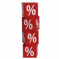 Cubo Plegable "Porcentaje", 32 X 32 Cm