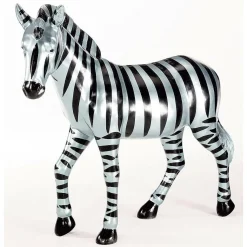 Deco Zebra 190 Cm De Largo, Negro Plateado