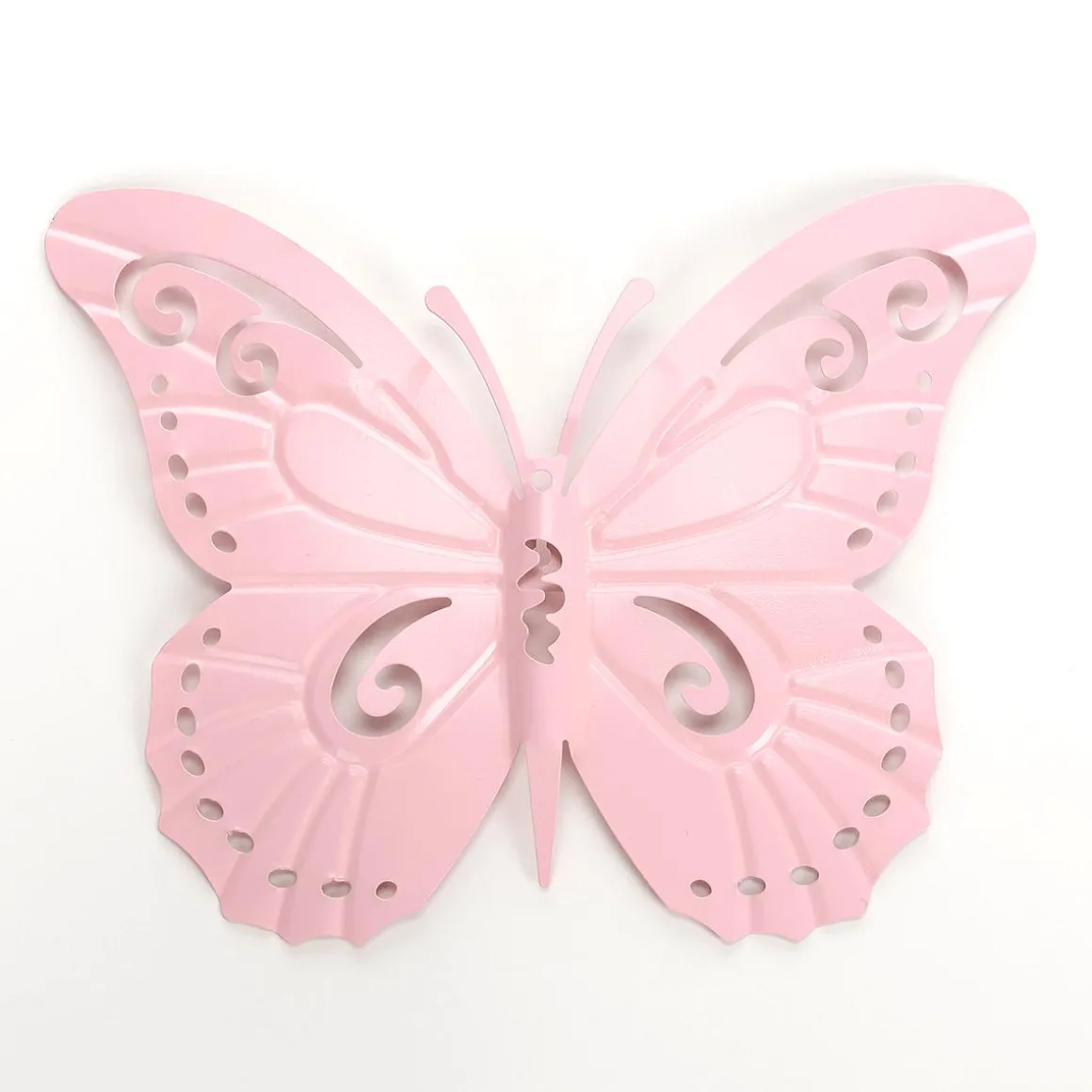 Decoración De Pared De Metal Con Forma De Mariposa 28 X 38 Cm Rosa