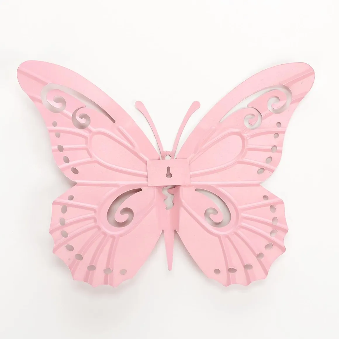 Decoración De Pared De Metal Con Forma De Mariposa 28 X 38 Cm Rosa