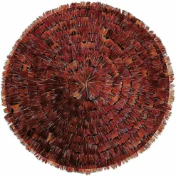 Decoración De Pared De Plumas "Juju Hat" Marrón Rojizo