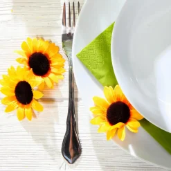 Decoración Flores Girasoles, Paquete De 24 Piezas