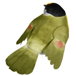 Decoración Pájaro Verde-naranja 19 Cm