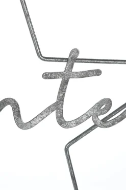 Decostar Metal Antiguo Plata 40 Cm
