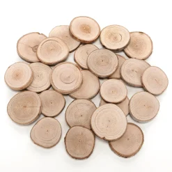 Discos De Madera Auténtica De 5 - 7 Cm, 25 Piezas