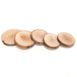 Discos De Madera Auténtica De 5 - 7 Cm, 25 Piezas