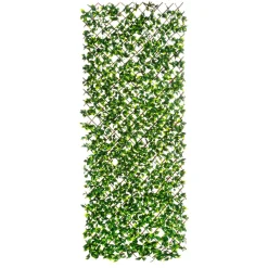 Elemento De Valla De Privacidad Con Hojas Verdes Artificiales, Extensible Hasta 200 Cm