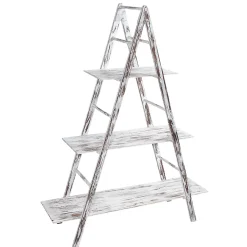 Escalera De Estantería Vintage Blanco, Altura 150 Cm