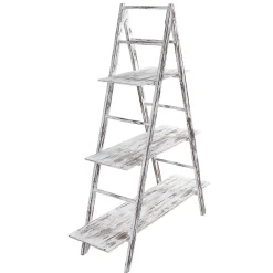 Escalera De Estantería Vintage Blanco, Altura 150 Cm